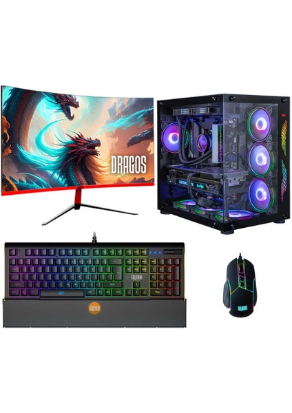 DRX6127 Ryzen 7 5700X 16GB Ram 1tb M.2 Nvme SSD 8gb RTX4060 27 Inç 165Hz Curved Monitör Freedos Oyuncu Bilgisayarı