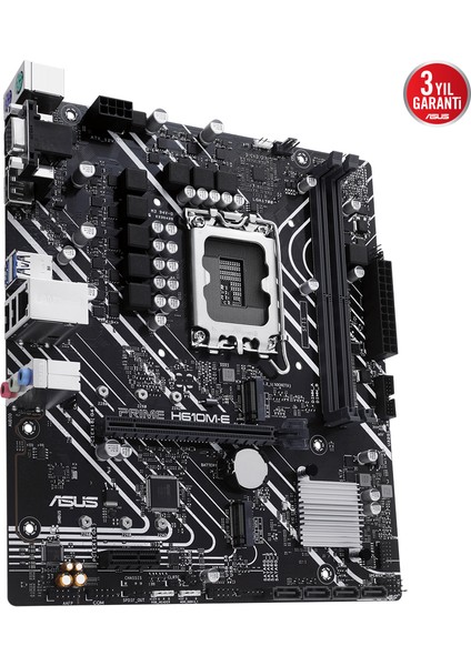 Prıme H610M-E-Csm Intel H610 Lga1700 Ddr5 5600 Dp Hdmı Vga Çift M2 Usb3.2 Aura Rgb Matx (Prıme H610M-E-Csm) Anakart