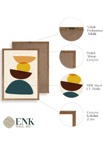 Rahatlatıcı Desenler Üçlü Ahşap Çerçeveli Tablo fırsatları