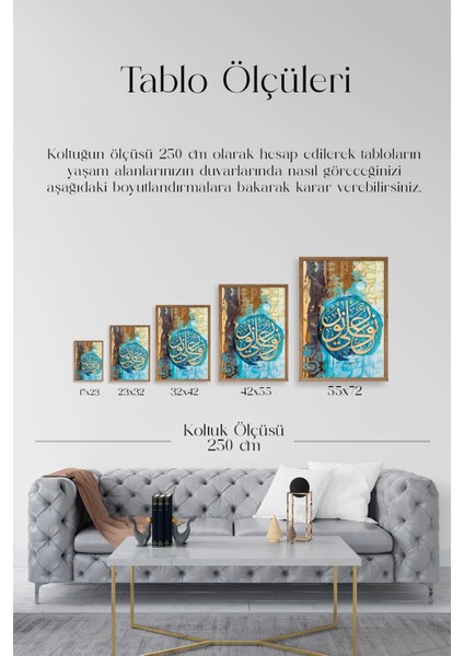 Hat Yazısı Ahşap Çerçeveli Tablo indirimleri