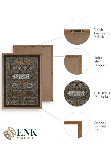 Hat Yazısı Ahşap Çerçeveli Tablo fırsatları