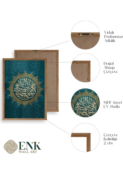 Hat Yazısı Ahşap Çerçeveli Tablo fırsatları