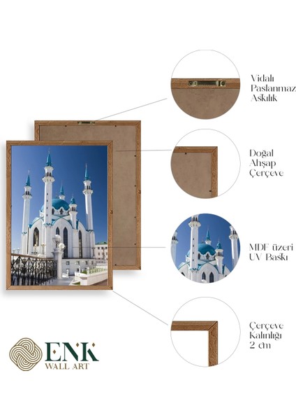 Kabe Camii Ahşap Çerçeveli Tablo fırsatları