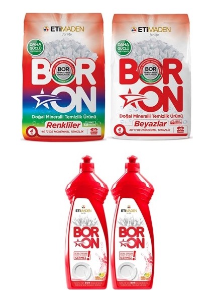 Doğal Mineralli Toz Renkliler ve Beyazlar + Elde Bulaşık X2
