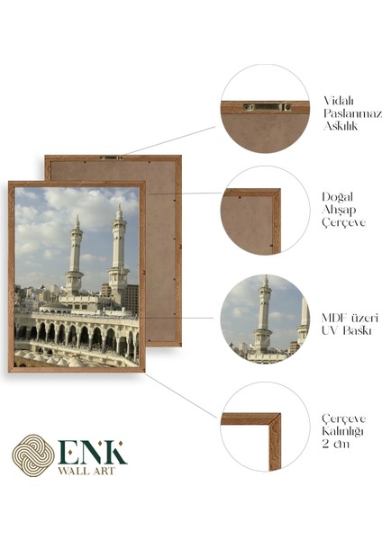 Kabe Camii Ahşap Çerçeveli Tablo fırsatları