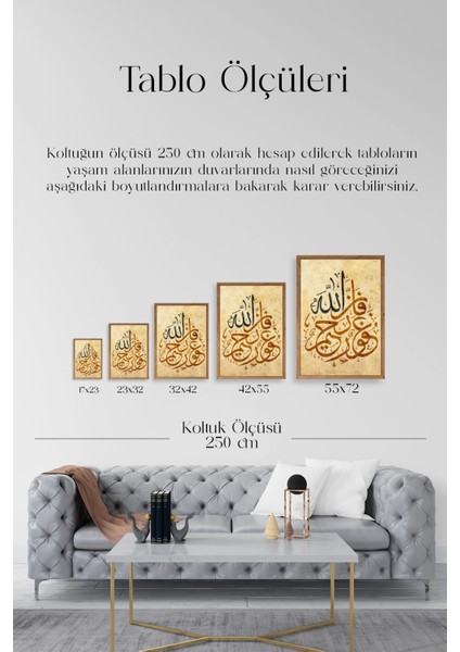 Hat Yazısı Ahşap Çerçeveli Tablo indirimleri