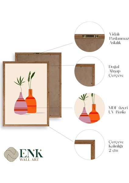 Çiçek Desenli Üçlü Ahşap Çerçeveli Tablo fırsatları