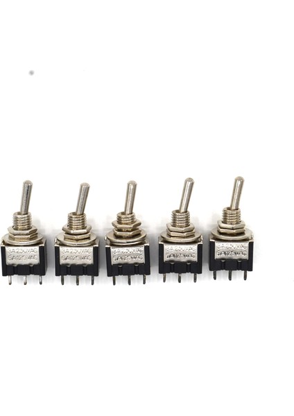 5 Adet Mini Toggle Switch 1-0 Metal Anahtar 3 Pin 12V-220V