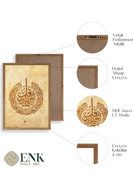 Hat Yazısı Ahşap Çerçeveli Tablo fırsatları