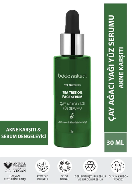 Bade Natural Çay Ağacı Akne Karşıtı Yüz Serumu 30 ml