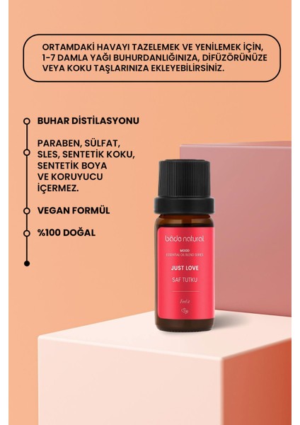 Bade Natural Saf Tutku Aromaterapi Karışımı 10 ml