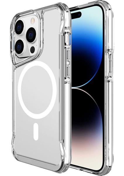 Apple iPhone 15 Pro Max Kılıf Magsafe Şarj Özellikli T-Max Tasarım Kapak