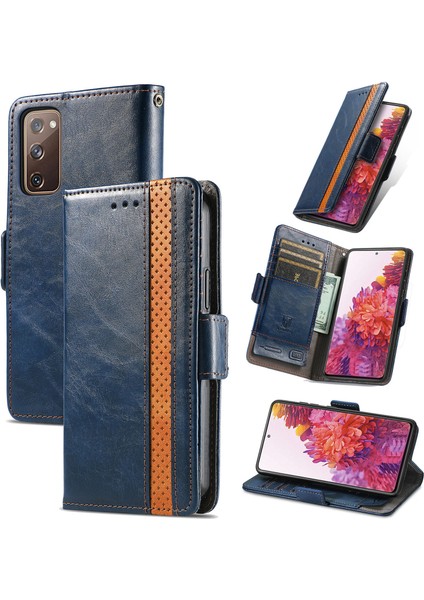 Ile Uyumlu Samsung Galaxy S20FE Cüzdan Kılıfı, Kart Tutuculu Pu Deri Flip Kılıf Rfıd Engelleme Kickstand Telefon Kapağı (Yurt Dışından)