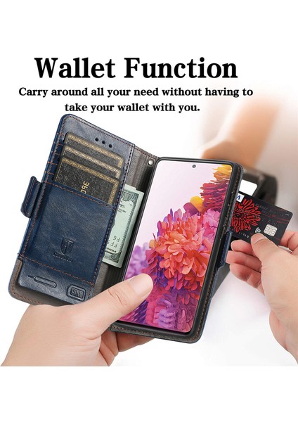 Ile Uyumlu Samsung Galaxy S20FE Cüzdan Kılıfı, Kart Tutuculu Pu Deri Flip Kılıf Rfıd Engelleme Kickstand Telefon Kapağı (Yurt Dışından)