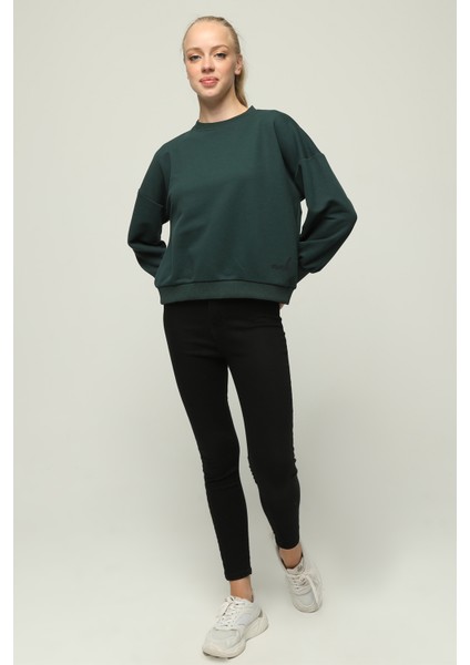 Kadın Regular Fit Bisiklet Yaka Sweatshirt