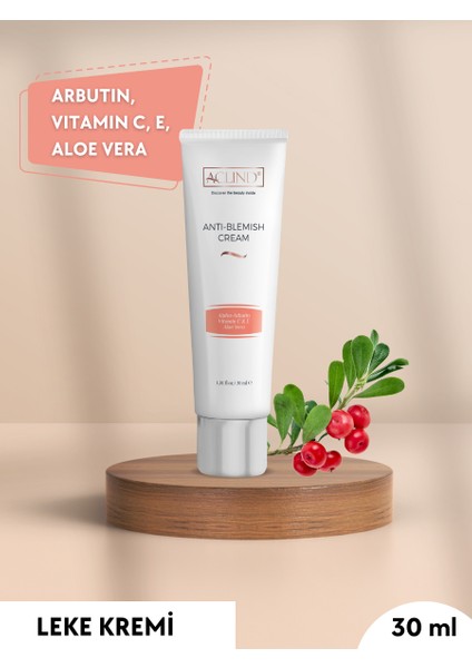 Anti-Blemish Cream - Leke Karşıtı Krem - Güzellik Serisi 30 ml