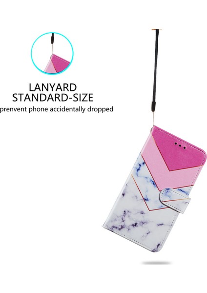 iPhone 15 Pro Stand Telefon Kılıfı Pu Deri Cüzdan Kapağı Kayış (Yurt Dışından)