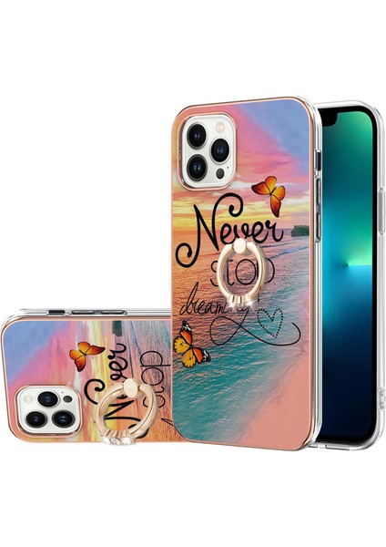 iPhone 15 Pro Kickstand Telefon Kasası Elektrokaplama Tpu Telefon Kapağı (Yurt Dışından)