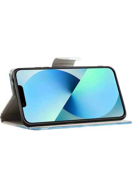 iPhone 15 Pro Pu Deri Damla Geçirmez Telefon Kılıfı Stand Kapağı (Yurt Dışından)
