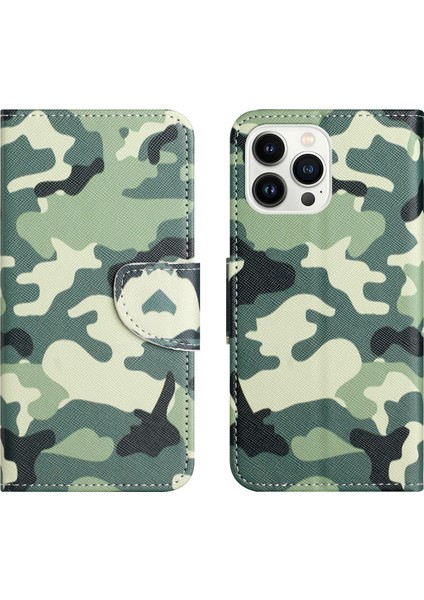 iPhone 15 Pro Pu Deri Damla Geçirmez Telefon Kılıfı Stand Kapağı (Yurt Dışından)