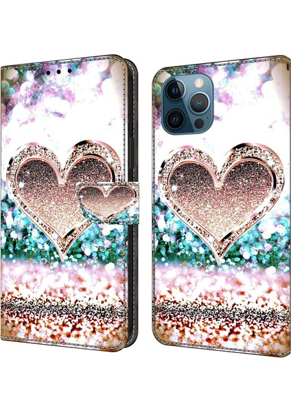 iPhone 15 Pro Pu Deri Telefon Kılıfı 3D Cüzdan Stand Koruyucu Kapak (Yurt Dışından)
