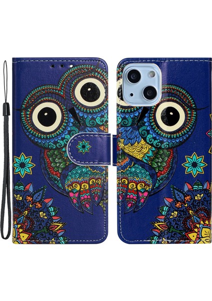iPhone 15 Deri Cüzdan Telefon Kasası, Damla Geçirmez Telefon Standı Kapağı (Yurt Dışından)