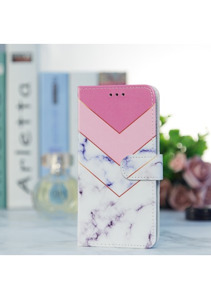 iPhone 15 Pu Deri Flip Kapak Cüzdan Stand Telefon Kılıfı Kayış (Yurt Dışından)