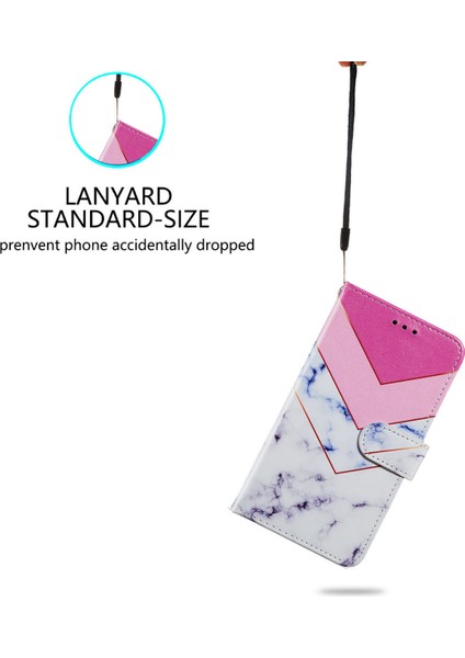 iPhone 15 Pu Deri Flip Kapak Cüzdan Stand Telefon Kılıfı Kayış (Yurt Dışından)