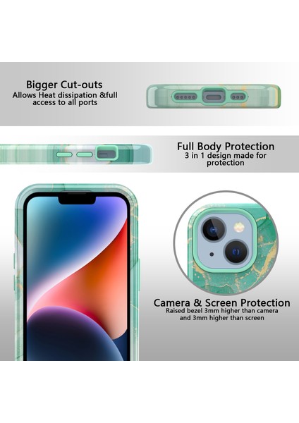 iPhone 15 Telefon Kapağı, Pc + Tpu Çizelge Anti Mobil Telefon Kılıfı (Yurt Dışından)
