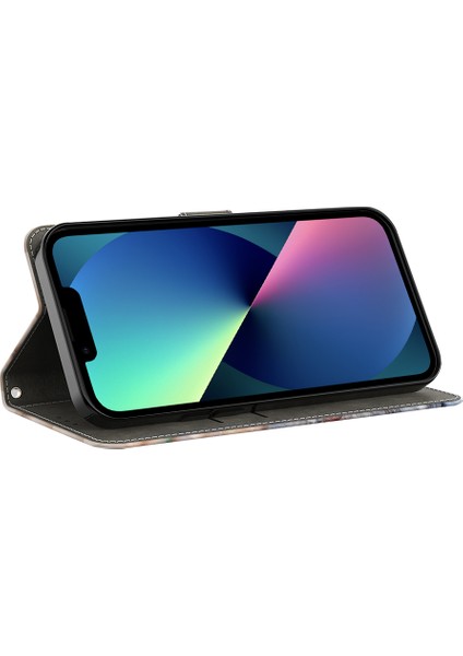 iPhone 15 Cüzdan Kılıfı 3D Pu Deri Stand Flip Telefon Kapağı (Yurt Dışından)