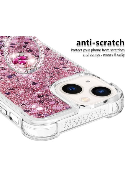 iPhone 15 Glitter Sparkle Şok Geçirmez Kapak Yüzüğü Kickstand Tpu Telefon Kılıfı (Yurt Dışından) fırsatları