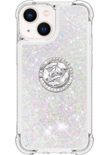 iPhone 15 Glitter Sparkle Şok Geçirmez Kapak Yüzüğü Kickstand Tpu Telefon Kılıfı (Yurt Dışından) modelleri