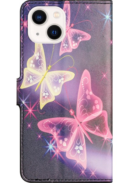 iPhone 15 Flip Case Pu Deri Stand Cüzdan Telefon Kapağı (Yurt Dışından)