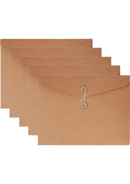 Kraft Dize Zarf Dosya Klasörü, Düz-Genişlemesiz A4 Siyah (5'li Paket) (Yurt Dışından) fiyatları