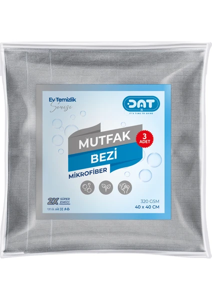 3 Adet 40X40CM Mikrofiber Mutfak Temizlik Bezi Leke Tutmaz Genel Temizlik Bezi 320GSM