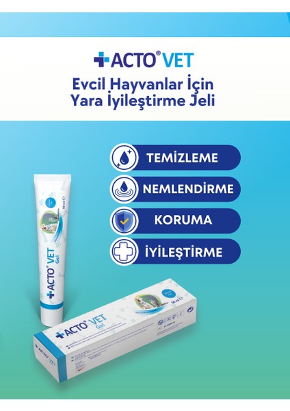 Acto® Vet Gel 50 ml | Evcil Hayvanlar Için Yara Iyileştirme Jeli