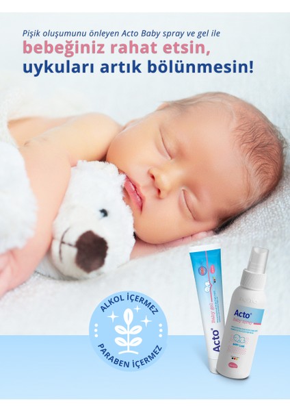 Baby Gel 50 ml + Acto Baby Spray 100 ml Bebek Bez Bölgesi Temizleme ve Bakım Seti fırsatları
