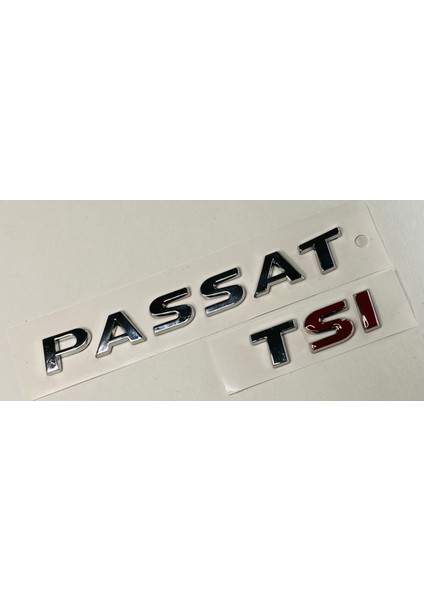 Vw Passat 2010 - 2014 Tsi Iki Kırmızı Arka Bagaj Yazısı Set