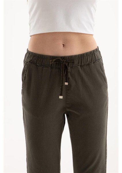 Beli Bağlamalı Pantolon Haki modelleri