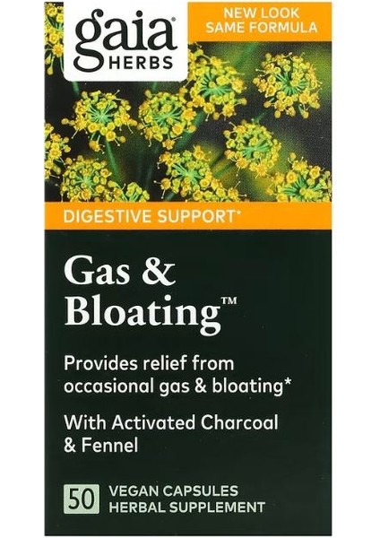 Gas & Bloating, 50 Vegan Capsules