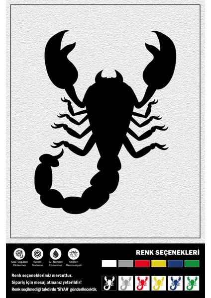 Scorpıon Up Stıcker 25 x 35 cm