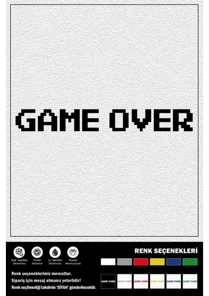 Game Over Stıcker 30 x 4 cm
