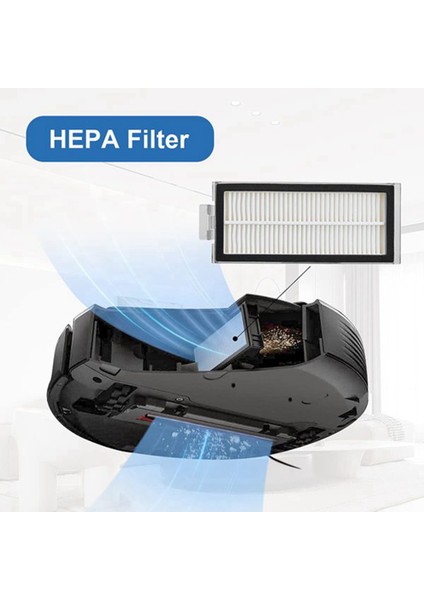Max, Max+, Plus,t8 Hepa Filtre Robotlu Süpürge Parçaları Ana Yan Fırça Paspas Bezi Toz Torbası (Yurt Dışından)