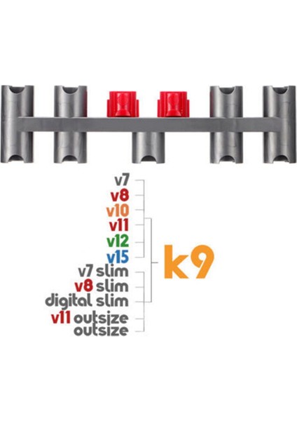 Uygun V7 V10 V11 9 Izgara Depolama Rafı Elektrikli Süpürge Aksesuarları Fırça Kafası Memesi Alet Rafı (Yurt Dışından)
