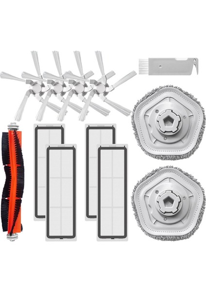 Bot W10 W10PRO Robot Süpürge Aksesuarları, Ana Yan Fırça Hepa Filtre Paspas Bezi Yedek Parça (Yurt Dışından)