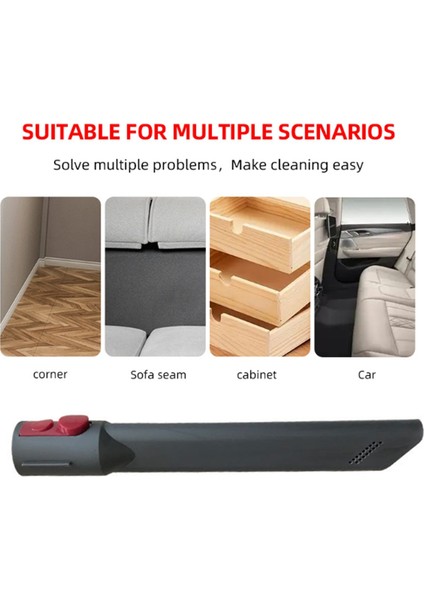 V15 V12 V7 V10 V11 Elektrikli Süpürge Eki Traceless Toz Giderme Yumuşak Fırça + Uzatma Hortumu + Düz Emme (Yurt Dışından)