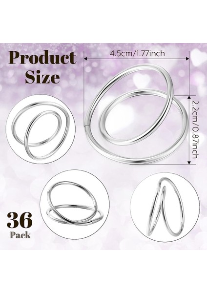 36 Adet Metal Spiral Peçete Halkası Tokaları Basit Peçete Halkaları Düğünler Için Resepsiyon Büfe Masa Süsü Gümüş (Yurt Dışından)