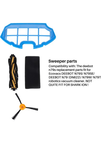 Hepa-Filtre Yan Fırça Birincil Filtre Deebot N79S N79 Robovac 11 11C Excellence 990 Için Fırça Kapağı (Yurt Dışından) modelleri