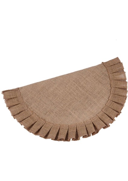 Rustik Çiftlik Evi Çuval Bezi Yuvarlak Placemats 4'lü Set, Boyut 15 Inç Çap (Yurt Dışından)