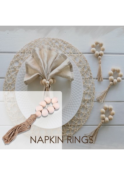 12 Adet Ahşap Boncuk Peçete Halkaları Püsküller ile Rustik Çiftlik Evi Ahşap Boncuklar Çelenk Duvar Asılı Dekorlar Düğün Ev Dekor (Yurt Dışından) fiyatları